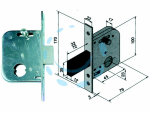 SERRATURA DA INFILARE PER CANCELLI CATENACCIO E SCR. CON NOTTOLINO 073 - mm.45 con catenaccio da mm.32 (07345000)