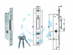 SERRATURA DA INFILARE PER MONTANTI SOLO CATENACCIO CHIAVE A CROCE YF58 - entrata mm.14 (YF5810)