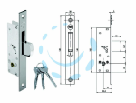 SERRATURA DA INFILARE MONTANTI CATEN. BASCULANTE CHIAVE A CROCE YF58 - entrata mm.20 (YF5820)