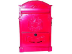 CASSETTA POSTALE IN ALLUMINIO PER ESTERNI "RESIDENCE" ROSSA- cm.25x9x41h. colore rosso