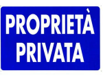 CARTELLI SEGNALETICI "PROPRIETA PRIVATA" - MM.300X200H. PLASTICA