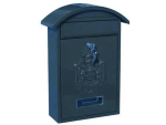 CASSETTA POSTALE CON TETTO E CHIAVE A CILINDRO PER ESTERNI NERA - cm.21x6x31h. - colore nero