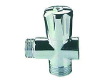 RUBINETTO A TRE VIE CON ATTACCO LAVATRICE - M 1/2", uscite M 3/4" e F 1/2"