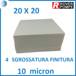 CARTONE FILTRANTE CM.20X20 - ROVER 4 sgrossatura-finitura, micron 10