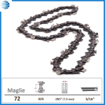 CATENA PER MOTOSEGA - mgl.72 passo .325, sp.050" (mm.1,3)