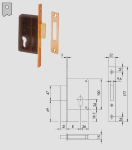 SERRATURA DA INFILARE A CILINDRO CISA 52310 - mm.40