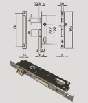 SERRATURA OMEC VERTICALE DA INFILARE ART.330 - mm.20