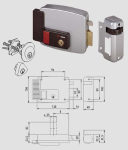 ELETTROSERRATURA DA APPLICARE A CILINDRO CISA 11630 - mm.70 -2 SX