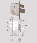 SERRATURA DA INFILARE A CILINDRO PER CANCELLO CISA 42512 - 50