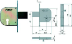 SERRATURA DA INFILARE A CILINDRO PER CANCELLO CISA 42032 - 50