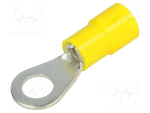 TERMINALI CAPICORDA · PREISOLATI IN PVC · OCCHIELLO - Giallo 4 ÷ 6 - PER VITE 6 - 00331