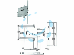 SERRATURA TRIPLICE DA INFILARE PER PORTE BLINDATE DOPPIA MAPPA 133Y5 - SX (Y133Y565280)