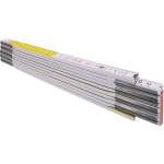 DOPPIOMETRO IN LEGNO BICOLORE SERIE 600 MOD.617 - bianco/giallo (01128)