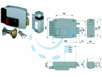 ELETTROSERRATURA PER PORTE IN LEGNO CON PULSANTE INTERNO 11610 - mm.70 DX (11610701)