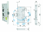 SERRATURA DA INFILARE PER PORTE TAGLIAFUOCO 43020 - mm.65 (43020650)