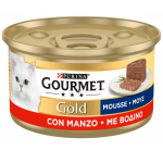 CIBO UMIDO PER GATTI MOUSE GOURMET GOLD G.85 - MANZO