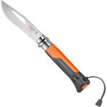 COLTELLI OPINEL ACCIAIO INOX IMPUGNATURA ABS 1577 - ARANCIO n°8 lama da cm.8,5