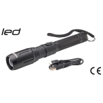 TORCIA LED CON ZOOM RICARICABILE  USB - 5W 50OLM