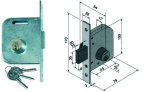 SERRATURA DA INFILARE PER CANCELLI SOLO CATENACCIO 062 - mm.45 con catenaccio da mm.30 (06245000)