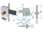 SERRATURA DA INFILARE PER CANCELLI CATENACCIO E SCROCCO 42010 - mm.50 (42010500)