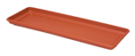 SOTTOVASO RETTANGOLARE IN PLASTICA COLORE TERRACOTTA - CM.30