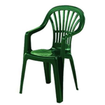 POLTRONA DA GIARDINO ZENA VERDE CM.55X56X89H. KG.3,1